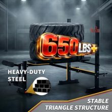Adjustable Weight Bench, Foldable Bench Press Set with Leg Extension and Curl, 650 LBS Heavy Duty Full Body Strength Training Bench for Home Gym, Black & Red - view 2 of 5 | KMFURNILA