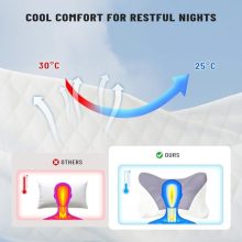Cervical Neck Pillow, Memory Foam Contour Pillow, Queen - view 4 of 5 | KMFURNILA