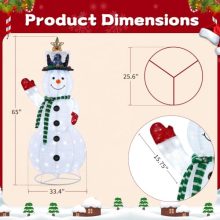 5.4 FT Lighted Pop-Up Christmas Snowman, Outdoor Decoration - view 2 of 5 | KMFURNILA