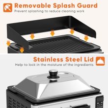 Electric Griddle, 17 Inch Indoor Grill with Non-Stick Coating - view 5 of 5 | KMFURNILA
