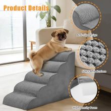 5-Step Dog Stairs for Large Dogs and Cats, 22in H Dog Steps - view 3 of 5 | KMFURNILA