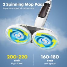 Steam Mop, Floor Steamer with Rotating Scrub Pads & LED Headlight - view 2 of 5 | KMFURNILA