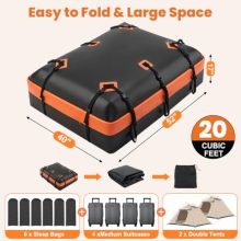 20 Cubic Feet Heavy Duty Waterproof Car Rooftop Cargo Carrier Bag - view 2 of 5 | KMFURNILA