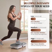 Vibration Plate Exercise Machine, Vibrating Platform Full Body Workout with Auto Modes & Pull Ropes for Weight Loss & Muscle Toning, Smart LED Screen Vibrating Shaker for Home Gym - view 5 of 5 | KMFURNILA