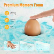 Topper 2 Inch Memory Foam Mattress Topper, Cooling Gel Foam Mattress Topper for Pressure Relief, Ventilated Design Bed Topper in a Box - view 3 of 5 | KMFURNILA