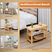 Shoe Rack Bench for Enterway, 27 in, Wood - view 5 of 5 | KMFURNILA