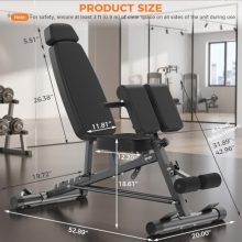 Adjustable Weight Bench, 660 LBS Heavy Duty Workout Bench Press - view 5 of 5 | KMFURNILA