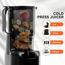 Slow Masticating Juicer, Cold Press with Reverse Function, Black - view 4 of 5 | KMFURNILA