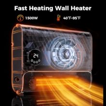 Wall Space Heater, 13IN Electric Small Heaters for Indoor Use - view 3 of 5 | KMFURNILA