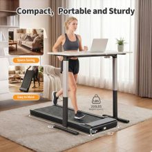 3-in-1 Walking Pad Treadmill for Home, Portable Walking Pad Under Desk, Low Noise Lightweight Treadmill with LED Display, Remote Control, Black - view 5 of 5 | KMFURNILA