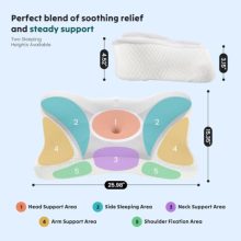 Cervical Neck Pillow, Memory Foam Contour Pillow, Queen - view 2 of 5 | KMFURNILA
