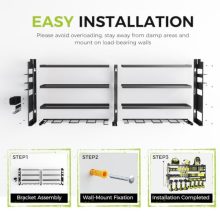 Power Tool Organizer with 4-Outlet Power Strip & Charging Station - view 5 of 5 | KMFURNILA