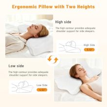 Cervical Neck Pillow, Memory Foam Contour Pillow, Queen - view 5 of 5 | KMFURNILA