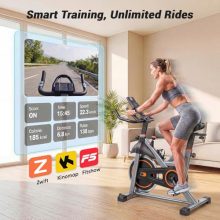 Exercise Bike with APP, Stationary Bikes for Home, Workout Bike for Adults & Seniors, Cycle Machine, Adjustable Height and Resistance, Low Noise, 265lbs Weight Capacity, Easy Assembly - view 2 of 5 | KMFURNILA