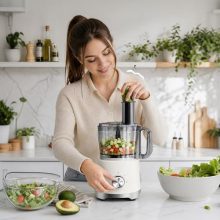 Electric Food Processor 10.5 Cup, Multi-Function Vegetable Chopper with French Fry Slicer, Dough Mixer, Easy to Clean, Secure Design, Stainless Steel, for Vegetables, Smoothie, Fruit - view 4 of 5 | KMFURNILA