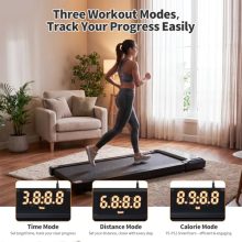 3-in-1 Walking Pad Treadmill for Home, Portable Walking Pad Under Desk, Low Noise Lightweight Treadmill with LED Display, Remote Control, Black - view 4 of 5 | KMFURNILA