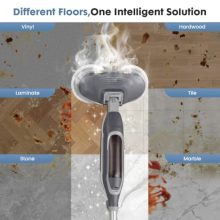 Steam Mop, Floor Steamer with Rotating Scrub Pads & LED Headlight - view 3 of 5 | KMFURNILA