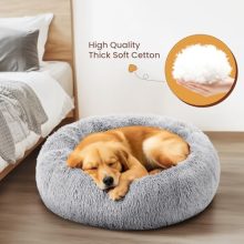 30.7×30.7 Inch Dog Bed Large Sized Dog, Donut Shape Cat Beds for Indoor Cats with Washable, Anti-Slip, Faux Fur - view 3 of 5 | KMFURNILA