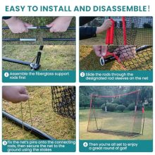 Golf Net, 10 x 7Ft Golf Practice Net for Backyard with Carry Bag, Sturdy Training Aid for Golfers to Practice Driving, Hitting, Indoor & Outdoor Dual-Use - view 4 of 5 | KMFURNILA