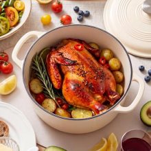 Enameled Cast Iron Dutch Oven 6 Quart with Lid, Beige - view 5 of 5 | KMFURNILA