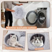 Cat Tunnels for Indoor Cats, Donut Tunnel Toys for Cats – Grey - view 5 of 5 | KMFURNILA