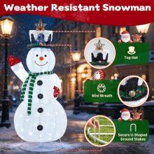 5.4 FT Lighted Pop-Up Christmas Snowman, Outdoor Decoration - view 5 of 5 | KMFURNILA