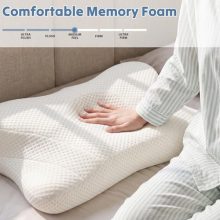 Cervical Neck Pillow, Memory Foam Contour Pillow, Queen - view 2 of 5 | KMFURNILA