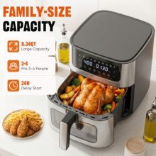 8-in-1 Air Fryer 6 Quarts, Airfryer with Presets and Window - view 3 of 5 | KMFURNILA