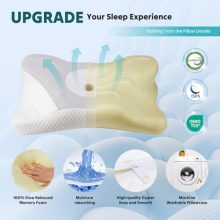 Cervical Neck Pillow, Memory Foam Contour Pillow, Queen - view 5 of 5 | KMFURNILA