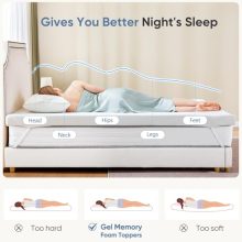 2 Inch King Memory Foam Mattress Topper with Removable Cover - view 5 of 5 | KMFURNILA