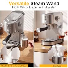 Espresso Coffee Machine, 20 Bar Espresso Maker with Milk Frother - view 4 of 5 | KMFURNILA