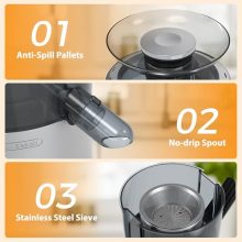 Juicer Machine, Centrifugal Juicer Exactor with 3-Speed, Silver - view 5 of 5 | KMFURNILA
