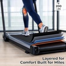 Walking Pad Treadmill for Home, Lightweight Walk Machine with Remote Control and LED Display, Portable Treadmill Under Desk for Walking, Jogging, Running - view 4 of 5 | KMFURNILA
