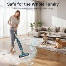 Steam Mop, Floor Steamers with 4 Cleaning Modes, Steam Mops for Floor Cleaning with LED Headlights & Rotating Scrub Pads, 16.4 FT Cord, for Hardwood Floors & Tile - view 2 of 5 | KMFURNILA