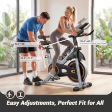 Exercise Bike with APP, Stationary Bikes for Home, Workout Bike for Adults & Seniors, Cycle Machine, Adjustable Height and Resistance, Low Noise, 265lbs Weight Capacity, Easy Assembly - view 3 of 5 | KMFURNILA