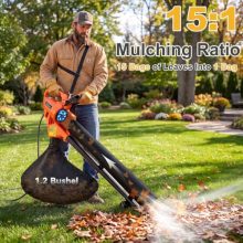 3-in-1 Electric Leaf Blower Vacuum Mulcher, 500 CFM Corded - view 3 of 5 | KMFURNILA