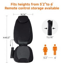 Back Massager for Chair with Heat, Seat Cushion, Massage Pad - view 4 of 5 | KMFURNILA