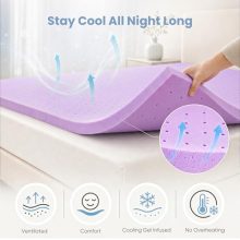 1.5 Inch Twin Cooling Gel Memory Foam Mattress Topper - view 2 of 5 | KMFURNILA