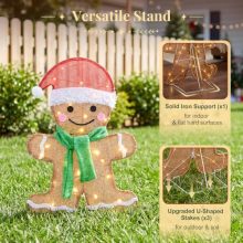 Gingerbread Man Christmas Outdoor Decor with LED Lights, Set of 2 - view 5 of 5 | KMFURNILA
