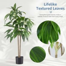 4FT Artificial Dracaena Tree, Faux Dragon Tree Floor Plant - view 4 of 5 | KMFURNILA
