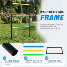 Ladder Ball & Golf Tossing Games Set, Ladder Toss Game with Balls for Backyard & Lawn, Outdoor Portable Family Fun for Adults & Kids, Complete with 6 Bolas, Score Trackers - view 5 of 5 | KMFURNILA