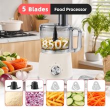 Electric Food Processor 10.5 Cup, Multi-Function Vegetable Chopper with French Fry Slicer, Dough Mixer, Easy to Clean, Secure Design, Stainless Steel, for Vegetables, Smoothie, Fruit - view 2 of 5 | KMFURNILA