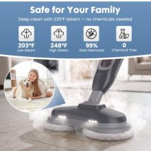 Steam Mop, Floor Steamer with Rotating Scrub Pads & LED Headlight - view 4 of 5 | KMFURNILA