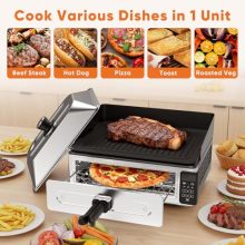 Electric Griddle, 17 Inch Indoor Grill with Non-Stick Coating - view 4 of 5 | KMFURNILA