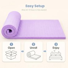 1.5 Inch Twin Cooling Gel Memory Foam Mattress Topper - view 5 of 5 | KMFURNILA