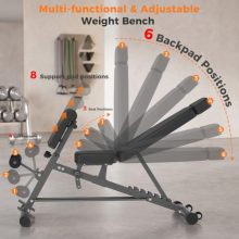 Adjustable Weight Bench, 660 LBS Heavy Duty Workout Bench Press - view 2 of 5 | KMFURNILA