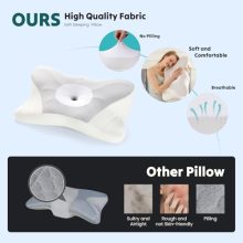 Cervical Neck Pillow, Memory Foam Contour Pillow, Queen - view 2 of 5 | KMFURNILA