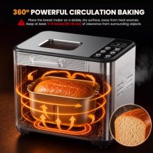 2LB Bread Maker, 600W Automatic Stainless Steel Bread Machine - view 3 of 5 | KMFURNILA
