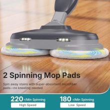 Steam Mop, Floor Steamer with 4 Cleaning Modes, Steam Mops for Floor Cleaning with LED Headlights & Rotating Scrub Pads, 16.4 FT Cord, for Hardwood Floors & Tile - view 4 of 5 | KMFURNILA