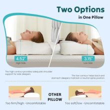 Cervical Neck Pillow, Memory Foam Contour Pillow, Queen - view 5 of 5 | KMFURNILA
